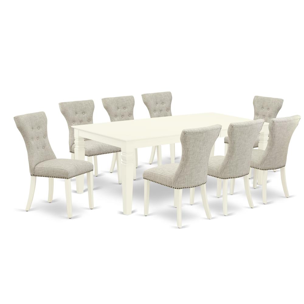 Dining Room Set Linen White LGGA9 - LWH - 35 By East West Furniture | Dining Sets | Modishstore - 2