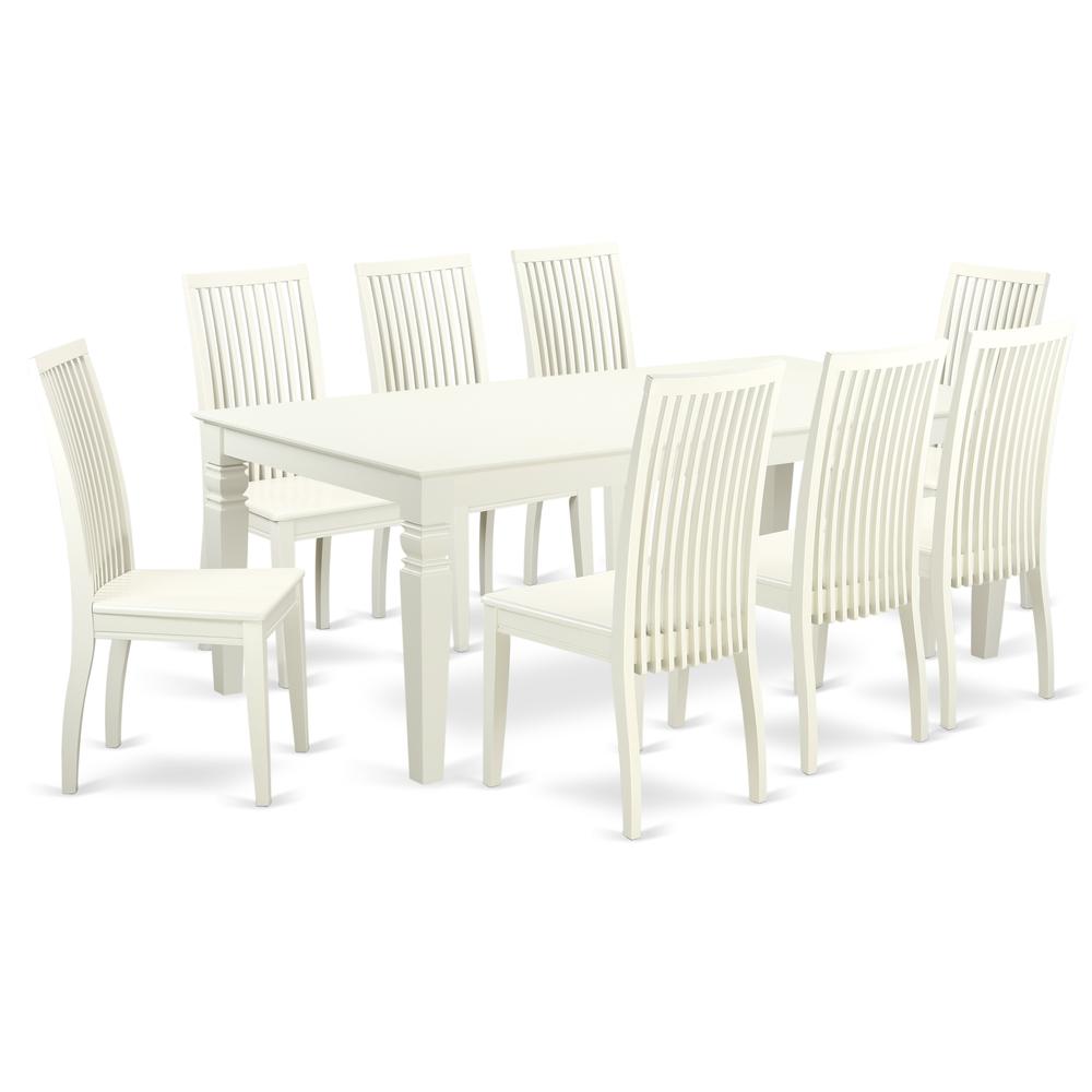 Dining Room Set Linen White LGIP9-LWH-W By East West Furniture | Dining Sets | Modishstore - 2