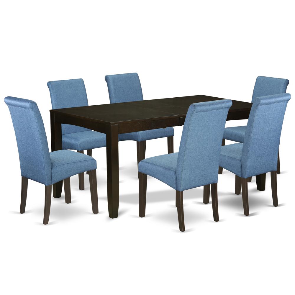 Dining Room Set Cappuccino LYBA7-CAP-21 By East West Furniture | Dining Sets | Modishstore - 2
