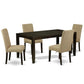 Dining Room Set Cappuccino LYDR5 - CAP - 03 By East West Furniture | Dining Sets | Modishstore - 2