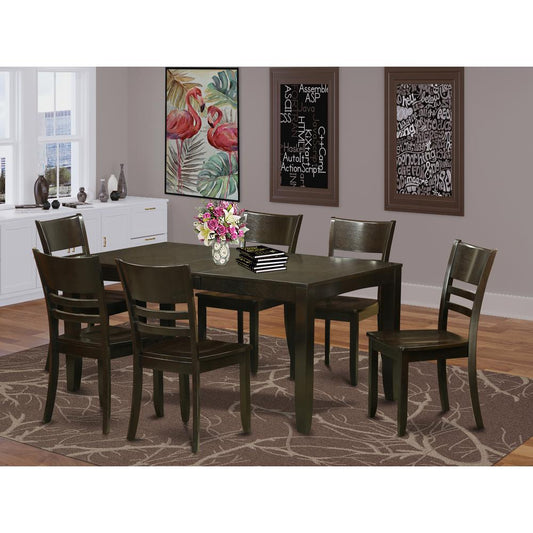 7 Pc Dining Set-Kitchen Tables With Leaf And 6 Dining Chairs By East West Furniture | Dining Sets | Modishstore