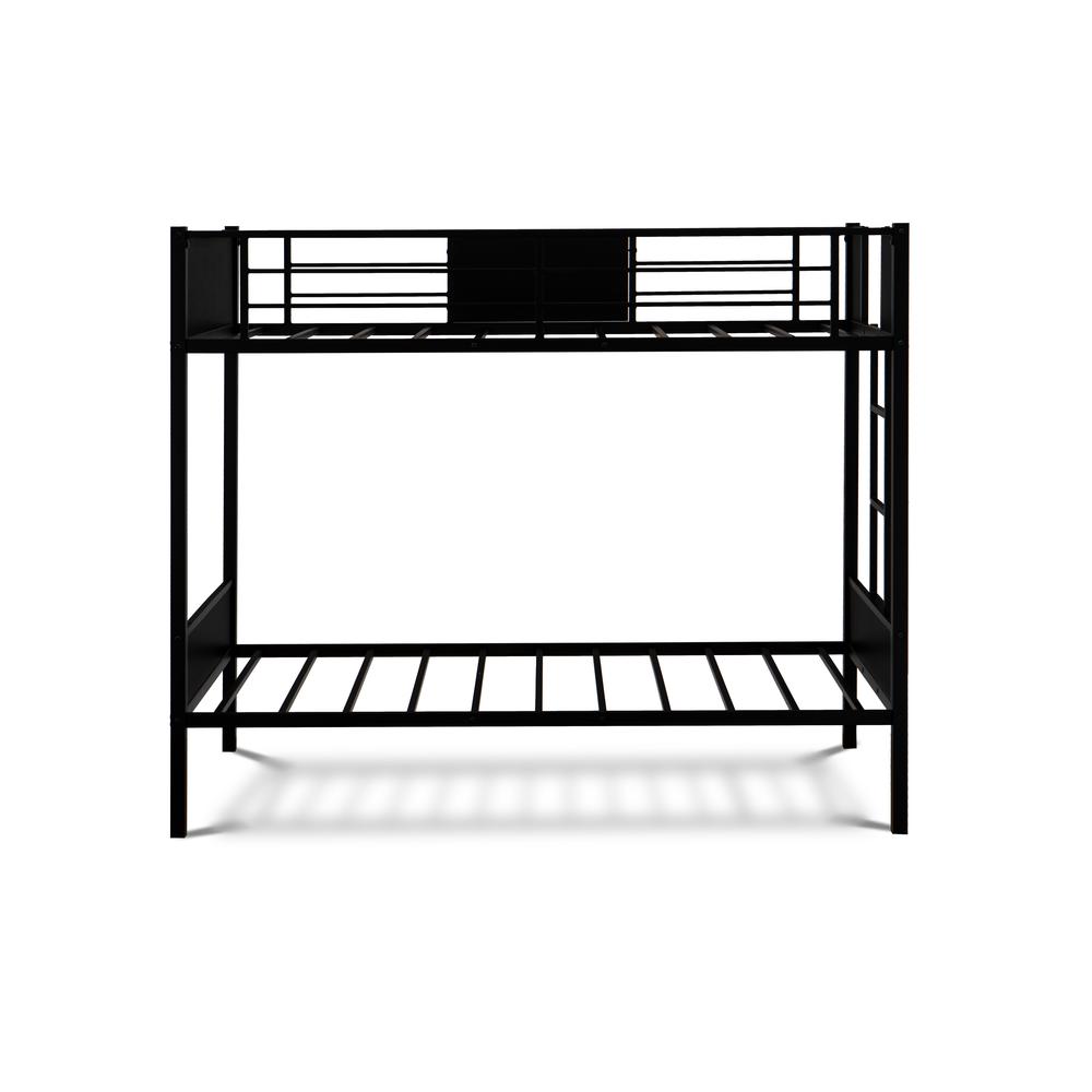 Lynfield Twin Bunk Bed In Powder Coating Black Color By East West Furniture | Beds | Modishstore - 2