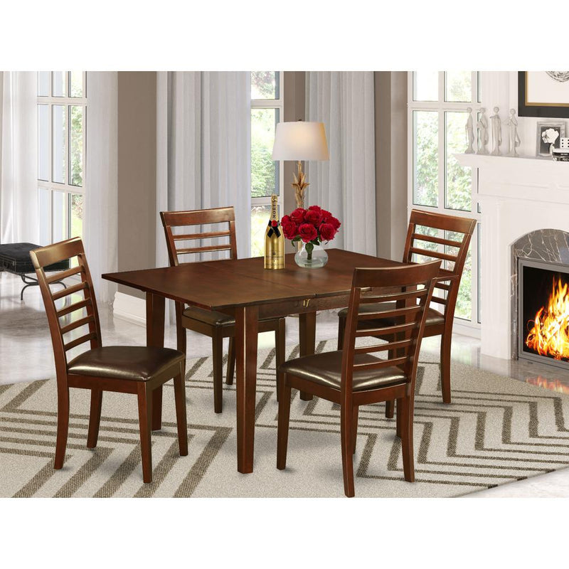 5 Pc Kitchen Dinette Set-Small Dining Tables And 4 Dining Chairs By East West Furniture | Dining Sets | Modishstore