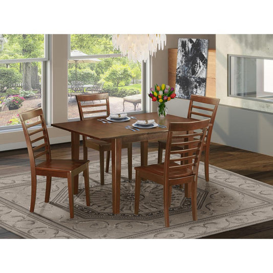 5 Pc Kitchen Dinette Set-Small Table And 4 Kitchen Dining Chairs By East West Furniture | Dining Sets | Modishstore