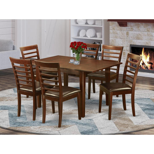 7 Pc Small Kitchen Table Set-Small Kitchen Table And 6 Dining Chairs By East West Furniture | Dining Sets | Modishstore