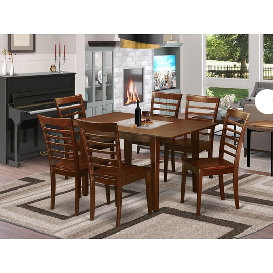 7 Pc Dinette Set For Small Spaces-Kitchen Table And 6 Chairs For Dining Room By East West Furniture | Dining Sets | Modishstore