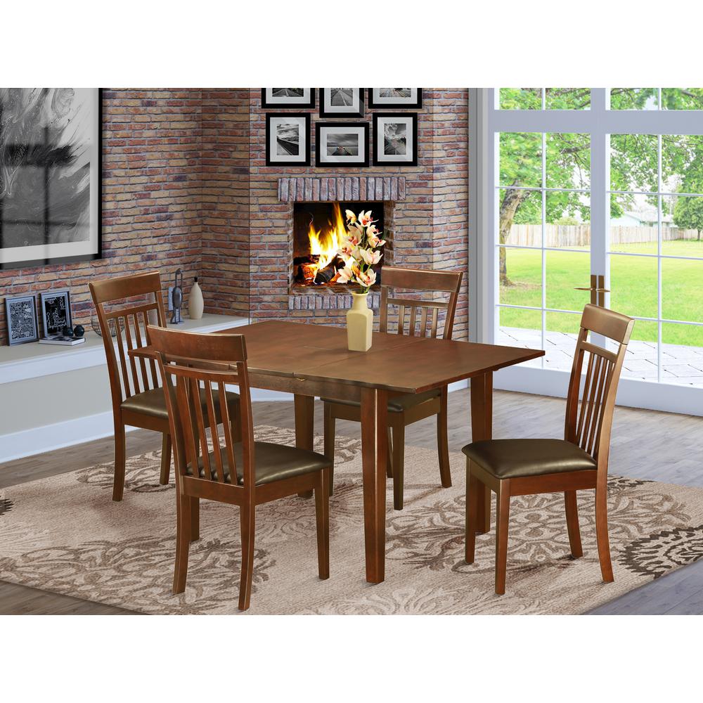 5 Pc Kitchen Dinette Set-Kitchen Tables And 4 Dining Chairs By East West Furniture | Dining Sets | Modishstore