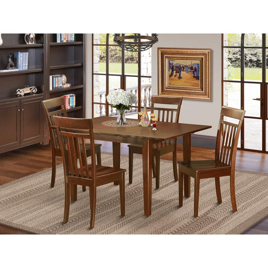 5 Pc Kitchen Dinette Set-Breakfast Nook And 4 Chairs For Dining Room By East West Furniture | Dining Sets | Modishstore