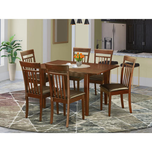 7 Pc Kitchen Nook Dining Set-Small Table And 6 Dining Chairs By East West Furniture | Dining Sets | Modishstore