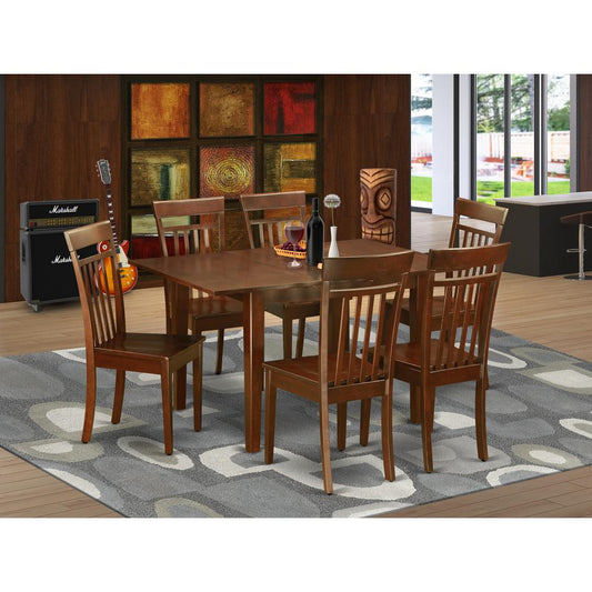 7 Pc Kitchen Nook Dining Set- Tables And 6 Kitchen Chairs By East West Furniture | Dining Sets | Modishstore