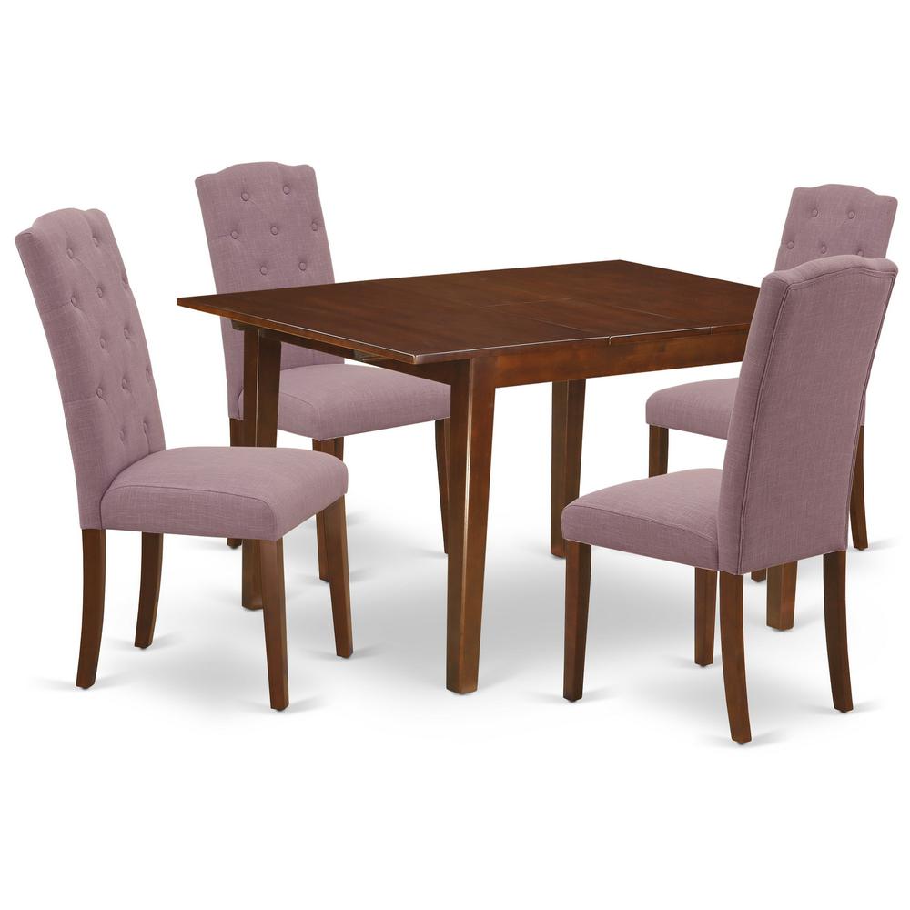 Dining Room Set Mahogany MLCE5-MAH-10 By East West Furniture | Dining Sets | Modishstore - 2