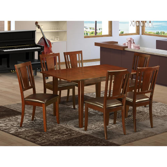 7 Pc Kitchen Nook Dining Set-Kitchen Table And 6 Dining Chairs By East West Furniture | Dining Sets | Modishstore