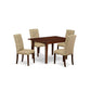 Dining Room Set Mahogany MLEL5 - MAH - 16 By East West Furniture | Dining Sets | Modishstore - 2
