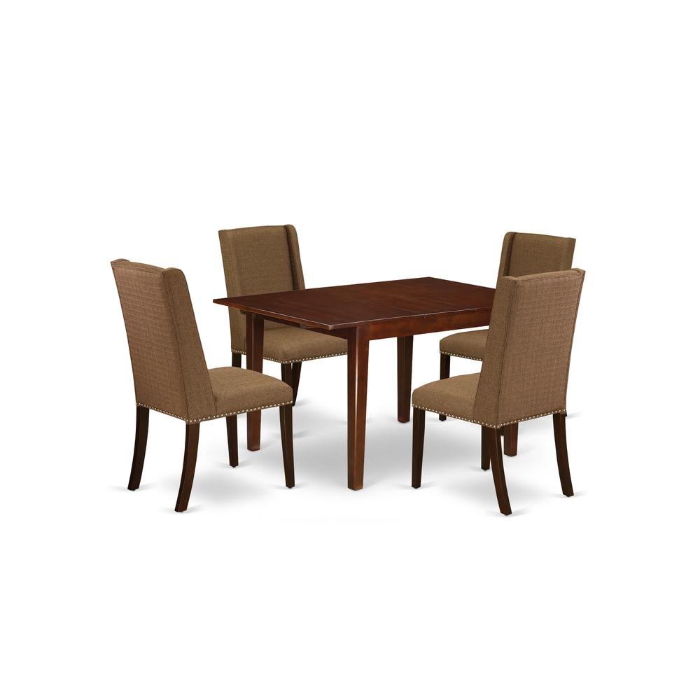 Dining Room Set Mahogany MLFL5 - MAH - 18 By East West Furniture | Dining Sets | Modishstore - 2