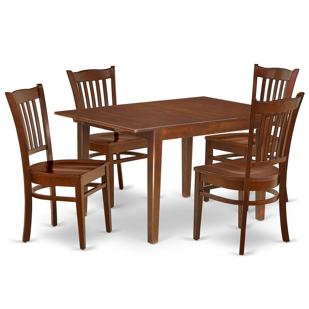Dining Room Set Mahogany MLGR5-MAH-W By East West Furniture | Dining Sets | Modishstore - 2