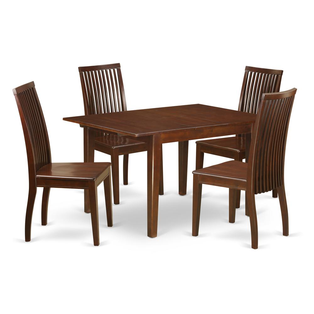 Dining Room Set Mahogany MLIP5-MAH-W By East West Furniture | Dining Sets | Modishstore - 2