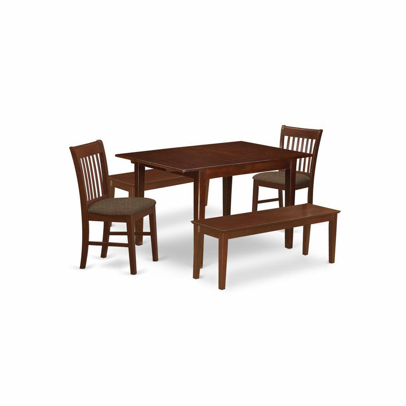 Mlno5C-Mah-C 5 Pc Dinette Set-Small Dining Tables And 4 Kitchen Dining Chairs By East West Furniture | Dining Sets | Modishstore