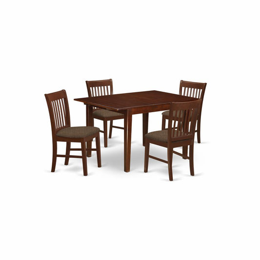 Mlno5-Mah-C 5 Pc Kitchen Nook Dining Set-Small Dining Tables And 4 Dining Chairs By East West Furniture | Dining Sets | Modishstore
