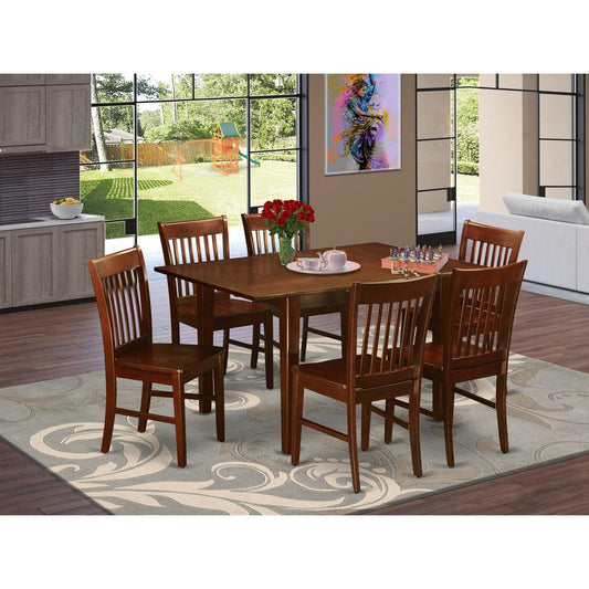 7 Pc Kitchen Nook Dining Set-Kitchen Tables And 6 Dining Chairs By East West Furniture | Dining Sets | Modishstore