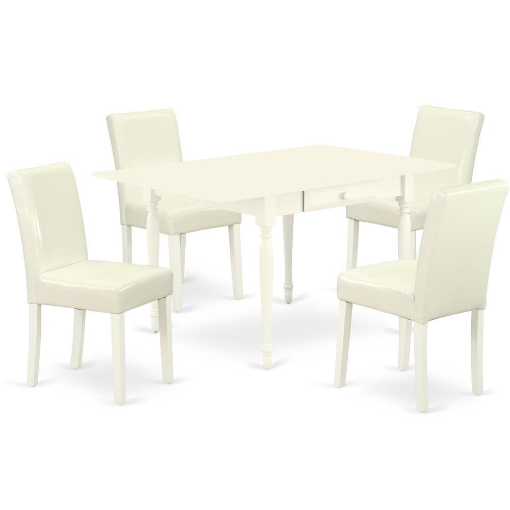 Dining Room Set Linen White MZAB5 - LWH - 64 By East West Furniture | Dining Sets | Modishstore - 2