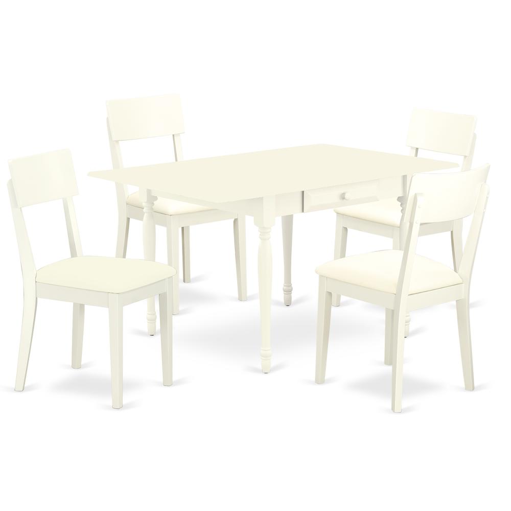 Dining Room Set Linen White MZAD5 - LWH - LC By East West Furniture | Dining Sets | Modishstore - 2
