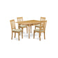 Dining Room Set Oak MZAN5 - OAK - C By East West Furniture | Dining Sets | Modishstore - 2