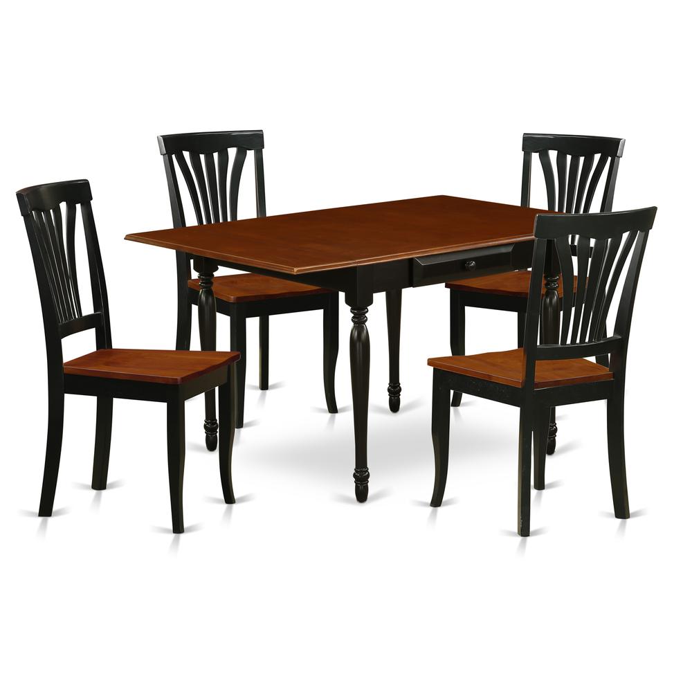 Dining Room Set Black & Cherry MZAV5 - BCH - W By East West Furniture | Dining Sets | Modishstore - 2