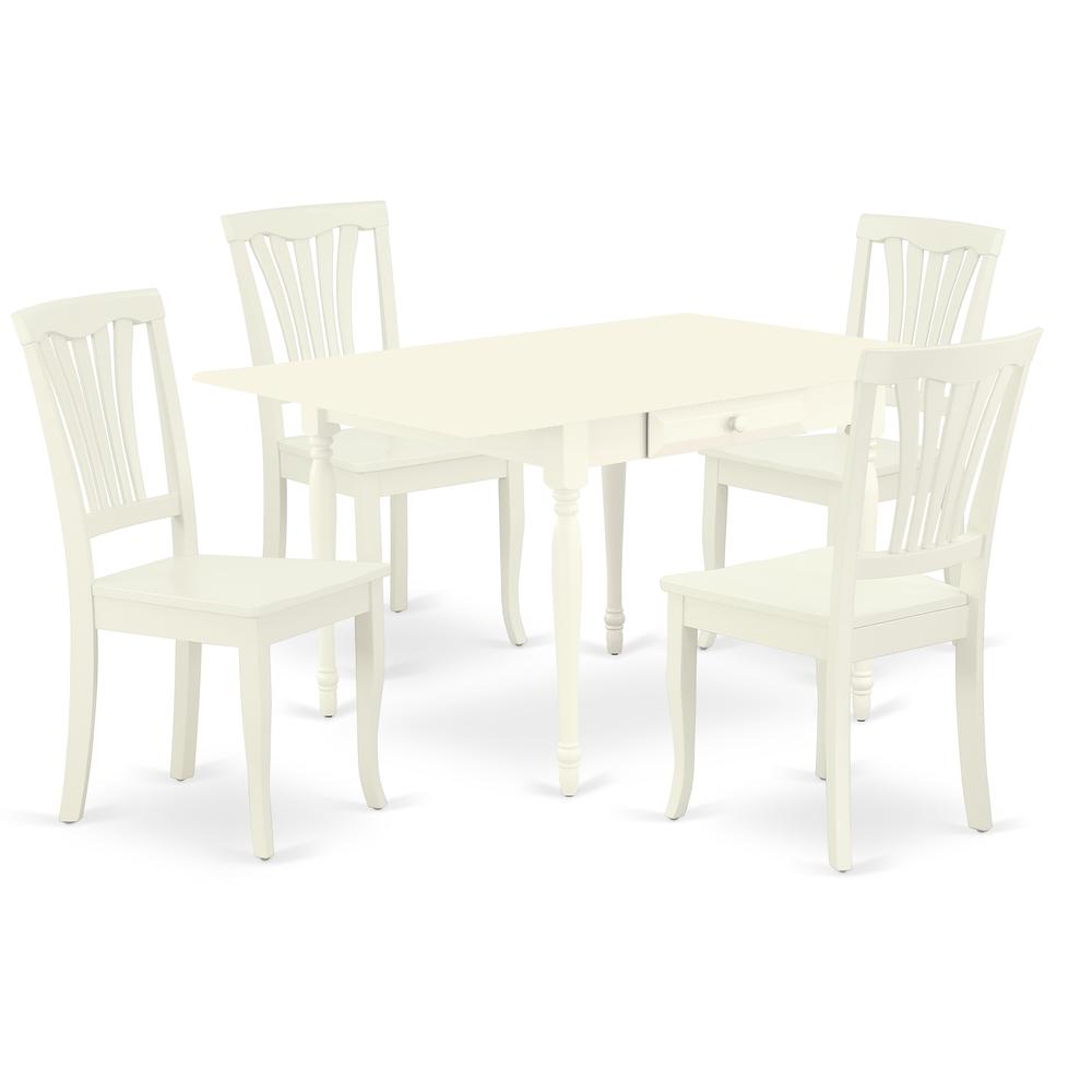 Dining Room Set Linen White MZAV5 - LWH - W By East West Furniture | Dining Sets | Modishstore - 2