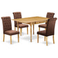 Dining Room Set Oak MZBR5 - OAK - 19 By East West Furniture | Dining Sets | Modishstore - 2