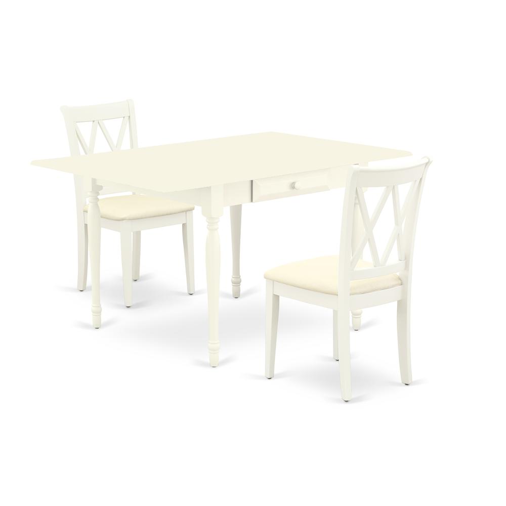 Dining Room Set Linen White MZCL3 - LWH - C By East West Furniture | Dining Sets | Modishstore - 2