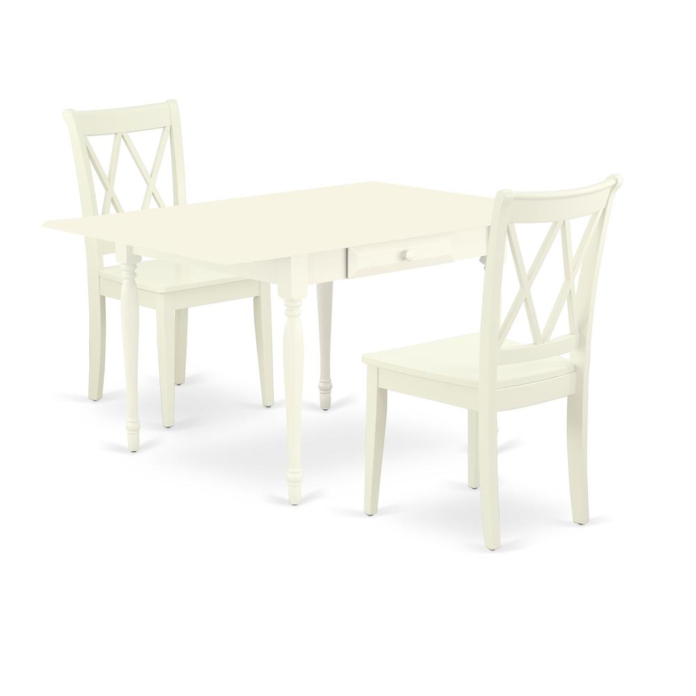 Dining Room Set Linen White MZCL3 - LWH - W By East West Furniture | Dining Sets | Modishstore - 2