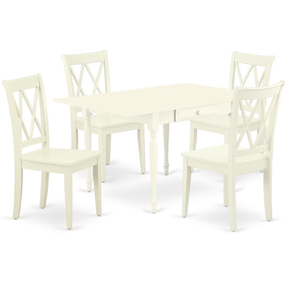 Dining Room Set Linen White MZCL5 - LWH - W By East West Furniture | Dining Sets | Modishstore - 2