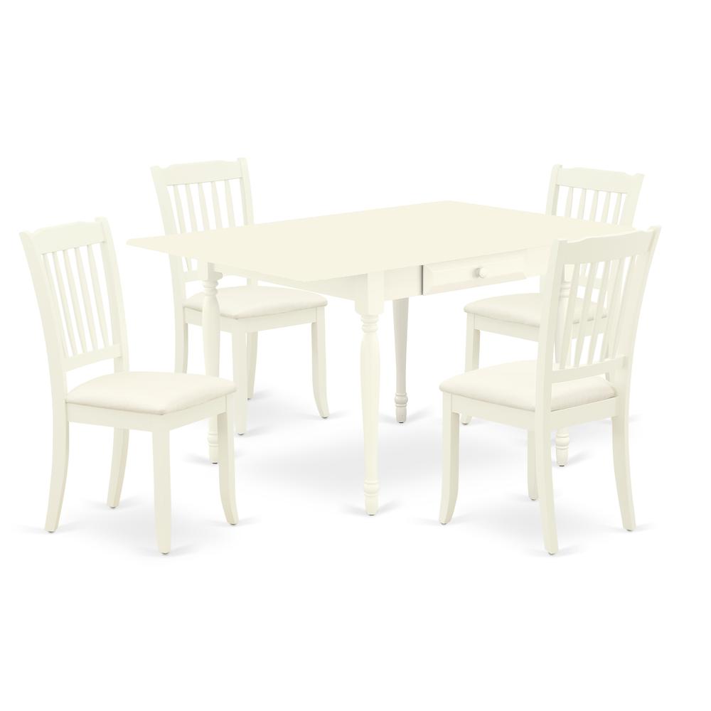Dining Room Set Linen White MZDA5 - LWH - C By East West Furniture | Dining Sets | Modishstore - 2
