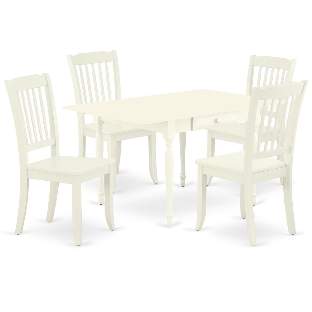Dining Room Set Linen White MZDA5 - LWH - W By East West Furniture | Dining Sets | Modishstore - 2