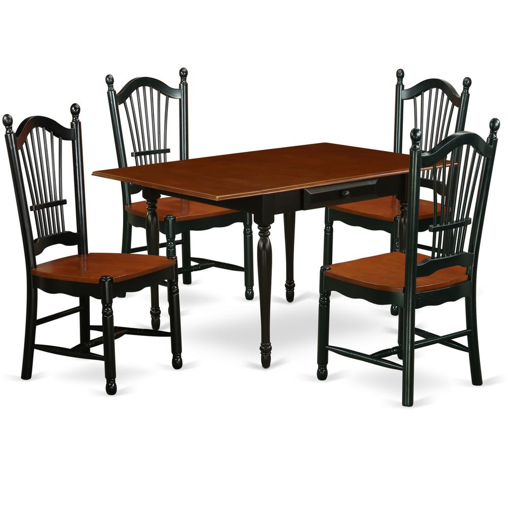 Dining Room Set Black & Cherry MZDO5 - BCH - W By East West Furniture | Dining Sets | Modishstore - 2