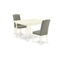 Dining Room Set Linen White MZEL3 - LWH - 07 By East West Furniture | Dining Sets | Modishstore - 2