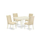 Dining Room Set Linen White MZFL5-LWH-01 By East West Furniture | Dining Sets | Modishstore - 2