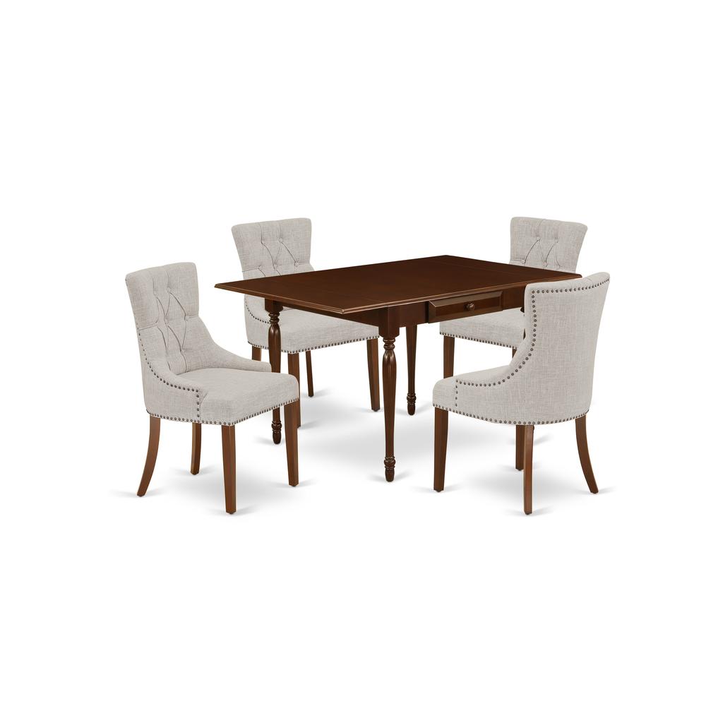 Dining Room Set Mahogany MZFR5 - MAH - 05 By East West Furniture | Dining Sets | Modishstore - 2