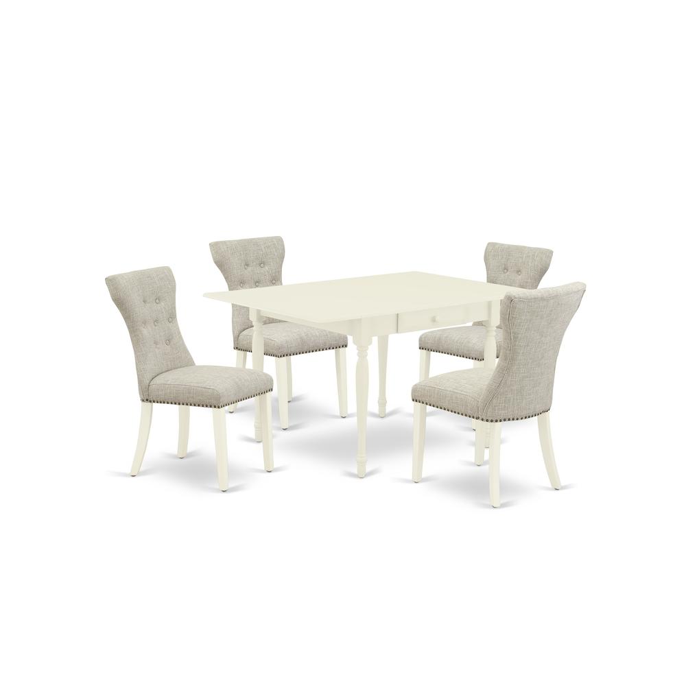 Dining Room Set Linen White MZGA5 - LWH - 35 By East West Furniture | Dining Sets | Modishstore - 2