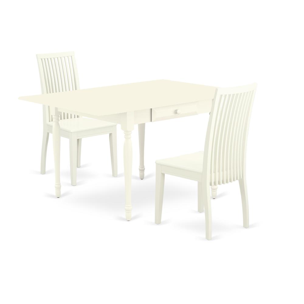 Dining Room Set Linen White MZIP3 - LWH - W By East West Furniture | Dining Sets | Modishstore - 2