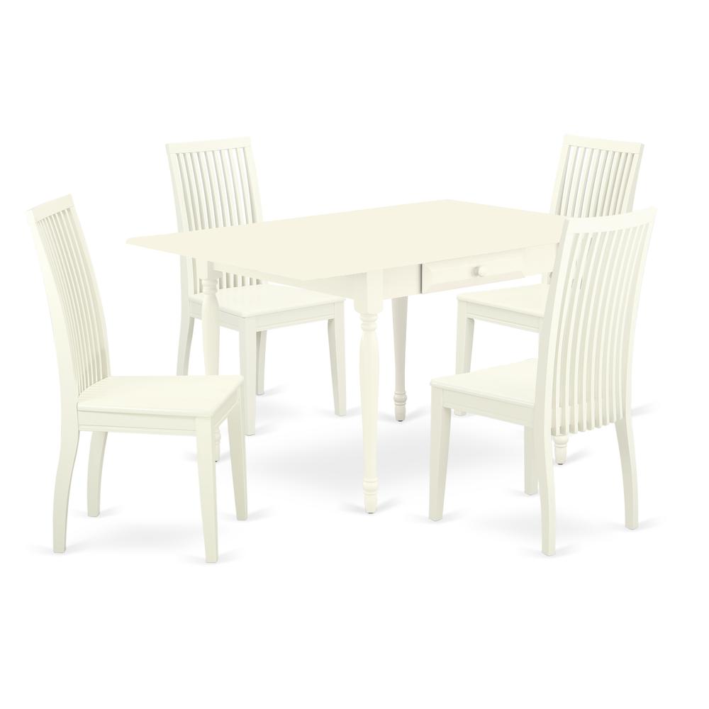 Dining Room Set Linen White MZIP5 - LWH - W By East West Furniture | Dining Sets | Modishstore - 2