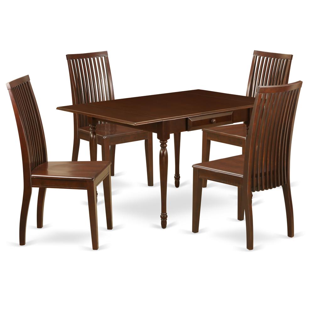 Dining Room Set Mahogany MZIP5 - MAH - W By East West Furniture | Dining Sets | Modishstore - 2
