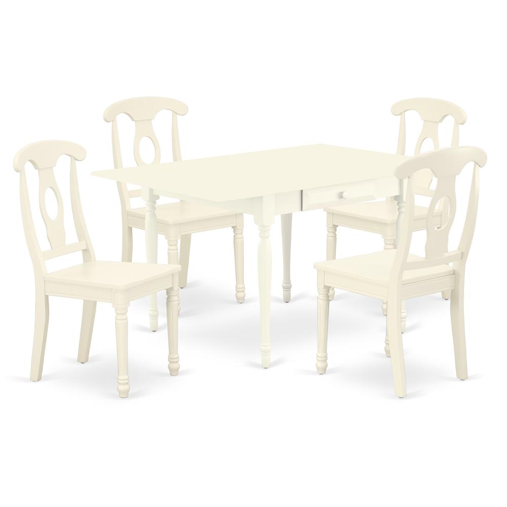 Dining Room Set Linen White MZKE5 - LWH - W By East West Furniture | Dining Sets | Modishstore - 2