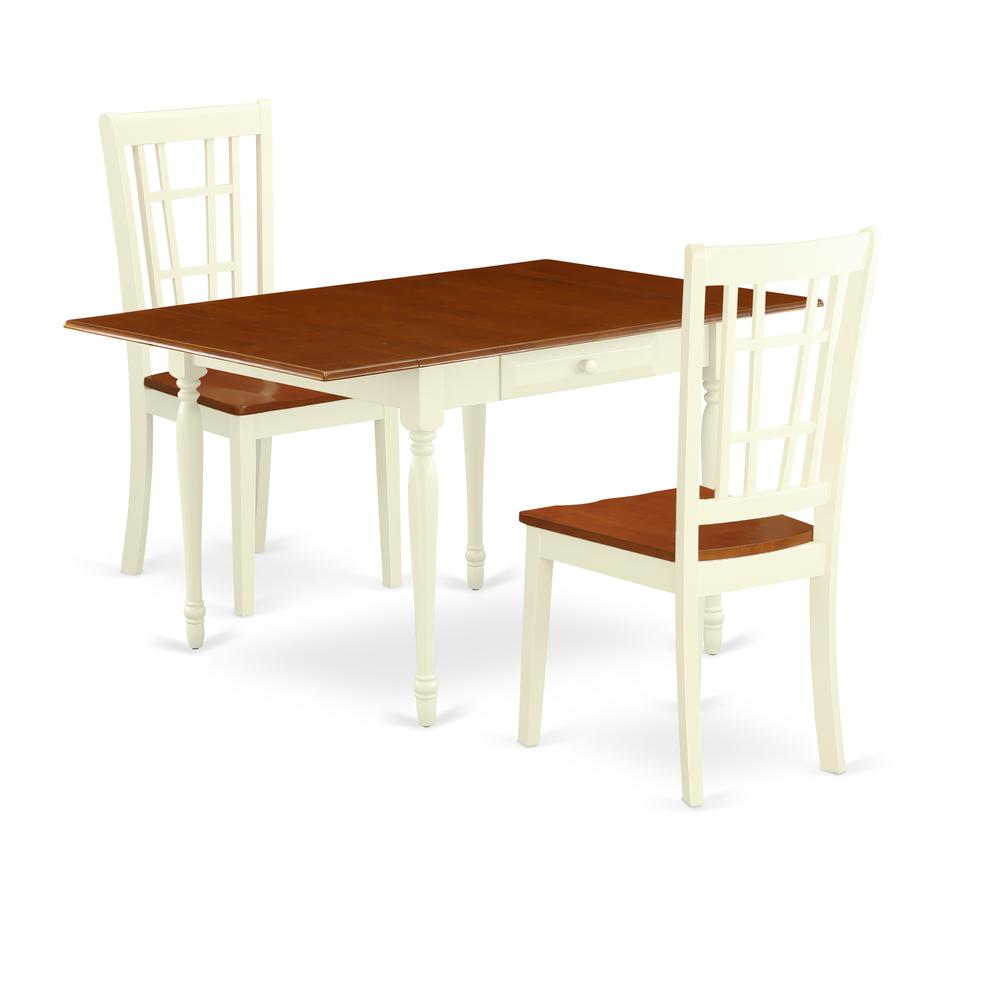 Dining Room Set Buttermilk & Cherry MZNI3 - WHI - W By East West Furniture | Dining Sets | Modishstore - 2