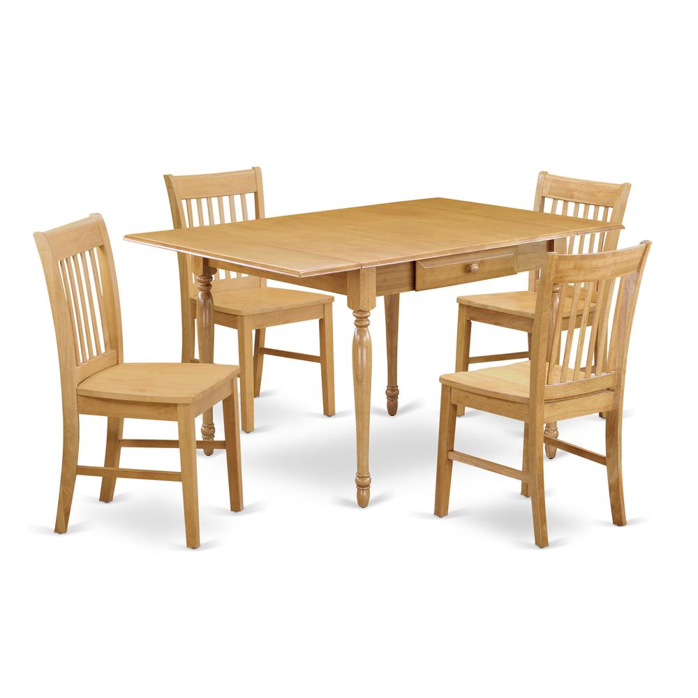 Dining Room Set Oak MZNO5-OAK-W By East West Furniture | Dining Sets | Modishstore - 2
