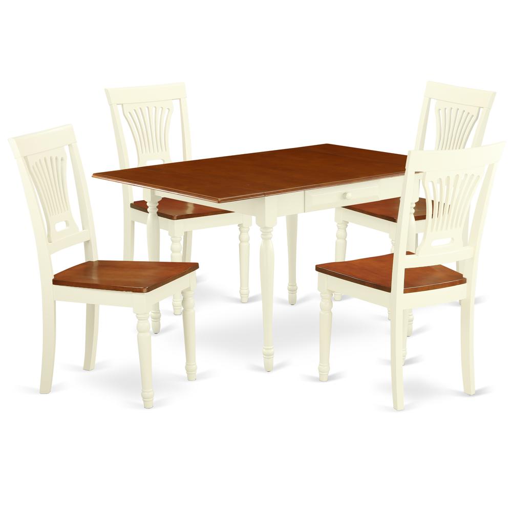 Dining Room Set Buttermilk & Cherry MZPL5 - WHI - W By East West Furniture | Dining Sets | Modishstore - 2