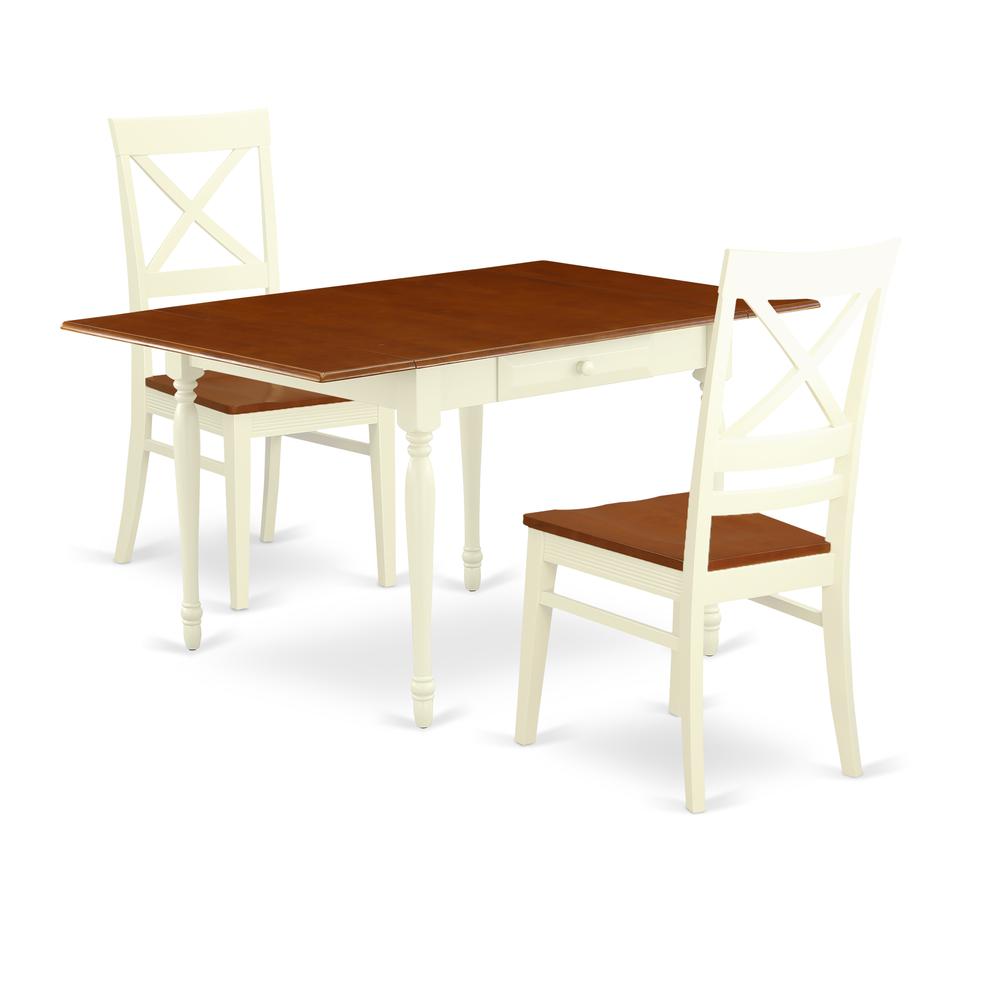 Dining Room Set Buttermilk & Cherry MZQU3 - WHI - W By East West Furniture | Dining Sets | Modishstore - 2