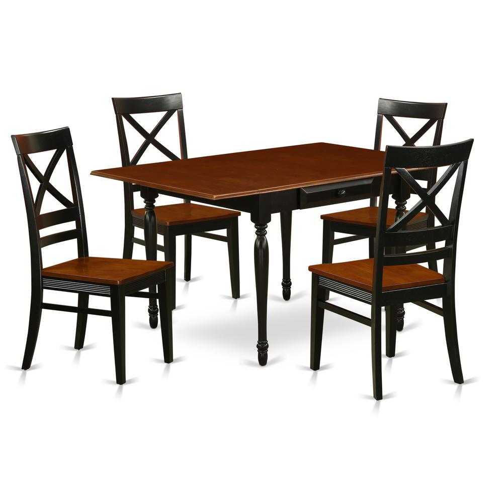 Dining Room Set Black & Cherry MZQU5 - BCH - W By East West Furniture | Dining Sets | Modishstore - 2