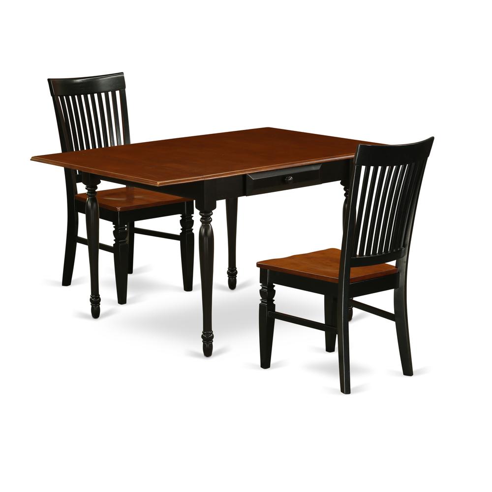 Dining Room Set Black & Cherry MZWE3 - BCH - W By East West Furniture | Dining Sets | Modishstore - 2