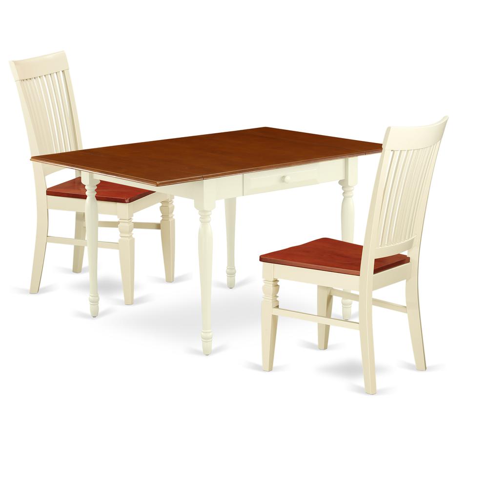 Dining Room Set Buttermilk & Cherry MZWE3 - WHI - W By East West Furniture | Dining Sets | Modishstore - 2